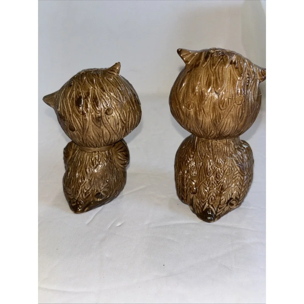Vtg Angel Owl Salt & Pepper Shakers 3